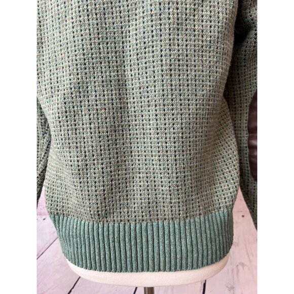 Ralph‎ Lauren Wool Blend Sweater size Medium Black label Leather Elbow Patches - Picture 9 of 11